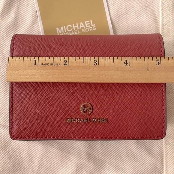 Brand New Michael Kors Genuine Leather Medium Slim Wallet Terracotta - Picture 5 of 15